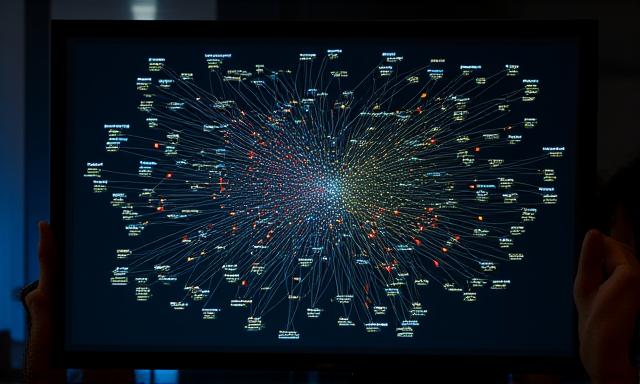 A network graph visualizing character relationships in a classic novel.