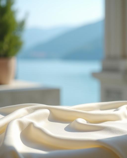 Dettaglio di seta pregiata sul Lago di Como